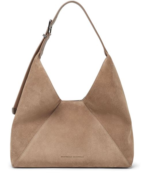 Brown calf suede bag BRUNELLO CUCINELLI | MBHID3678C7275